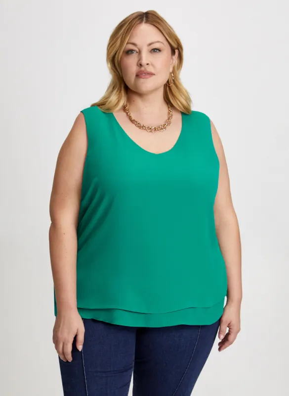 Sleeveless V-Neck Blouse sold by Laura