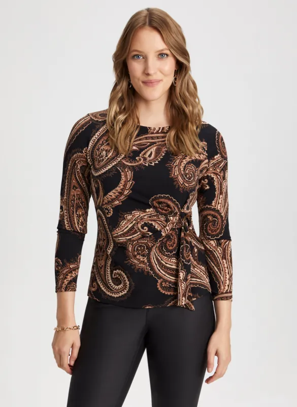 Paisley Print Long Sleeve Top sold by Laura