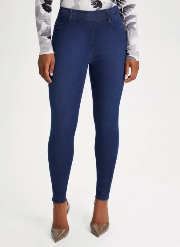 Slim Leg Pull-On Jeans sold by Laura