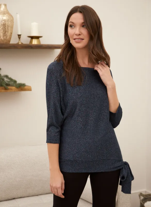 Tie Detail Dolman Sleeve Sweater sold by Laura