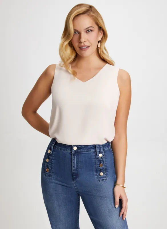 Sleeveless V-Neck Blouse sold by Laura