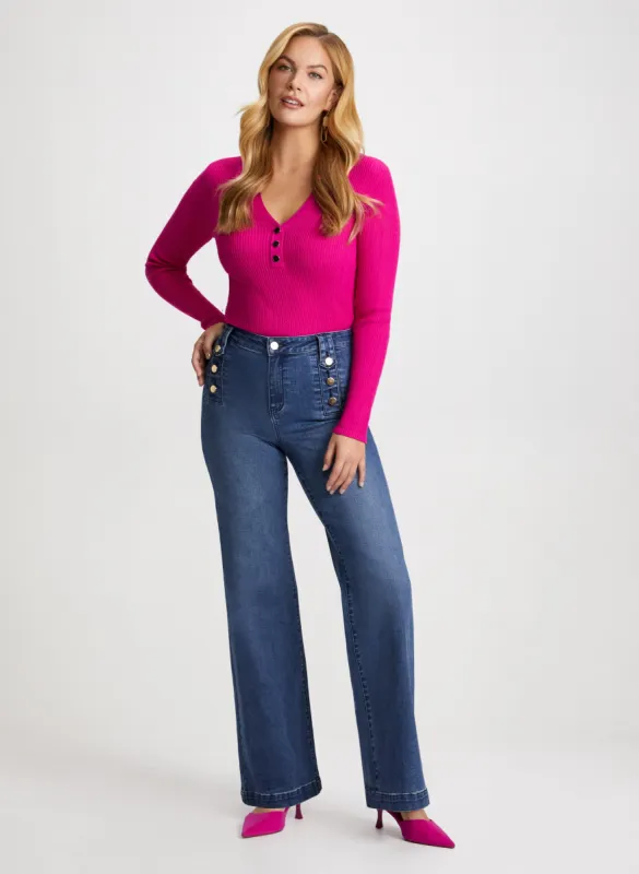 Shirt Collar Pullover & Wide Leg Pants sold by Laura