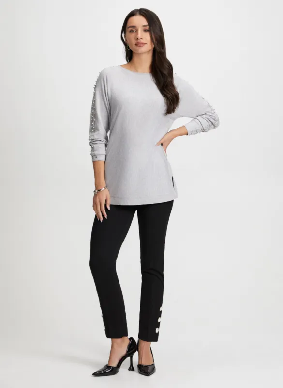 Pear & Stud Detail Sweater & Pearl Trim Pants sold by Laura