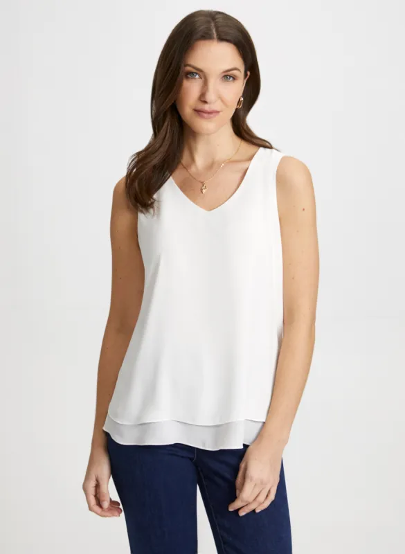 Sleeveless V-Neck Blouse sold by Laura