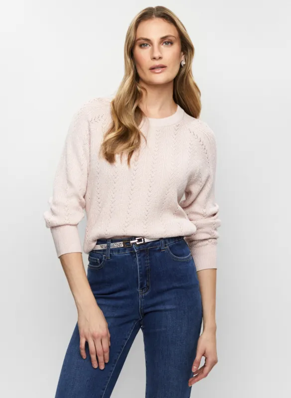 Pointelle Knit Sweater sold by Melanie Lyne