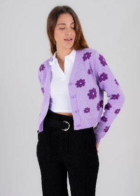Cárdigan corto flores sold by Shasa