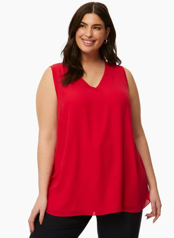 Sleeveless V-Neck Blouse sold by Laura