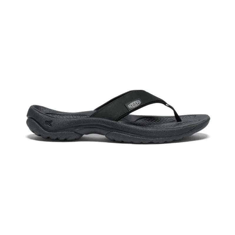 Women's Kona Leather Flip-Flop  |  Black/Vapor sold by Keen