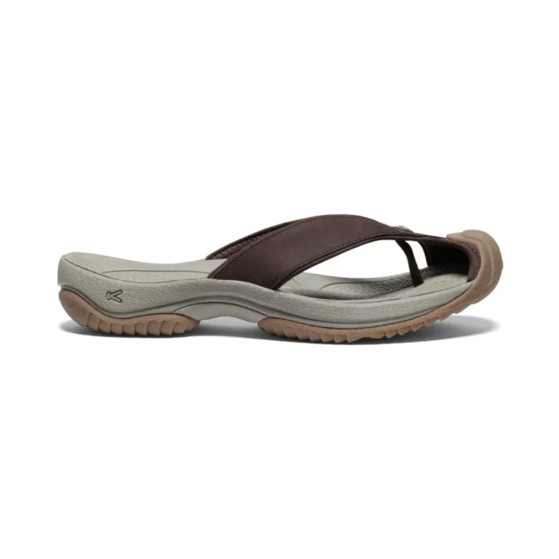 Men's Waimea Leather Flip-Flop  |  Java/Plaza Taupe sold by Keen