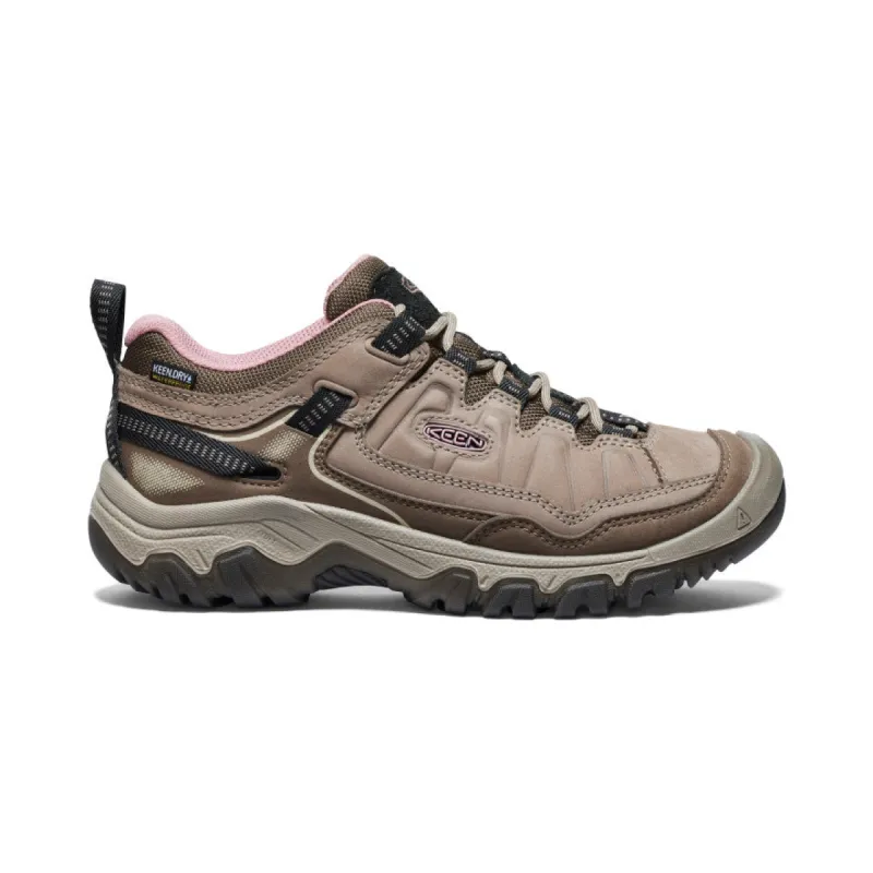 Women's Targhee IV Waterproof Hiking Shoe  |  Brindle/Nostalgia Rose sold by Keen