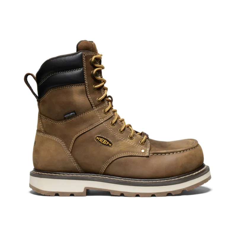 Men's Cincinnati 8" Waterproof 90° Heel Boot (Carbon Toe)  |  Belgian/Sandshell sold by Keen