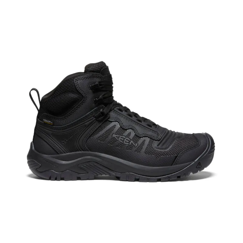 Men's Reno Waterproof Mid (Soft Toe)  |  Black/Black sold by Keen