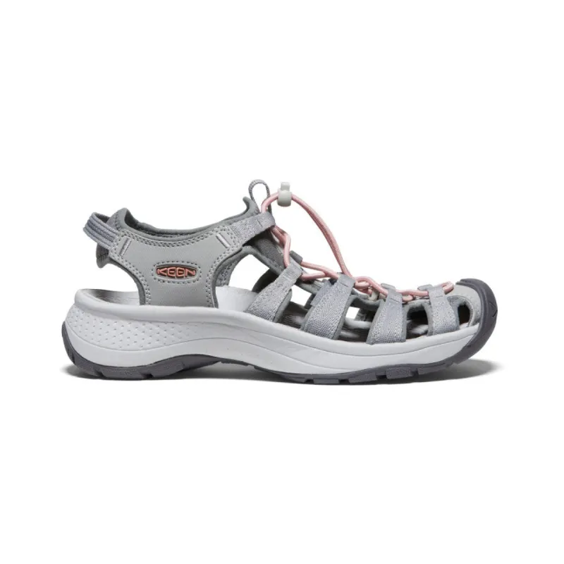Women's Astoria West Sandal  |  Grey/Coral sold by Keen