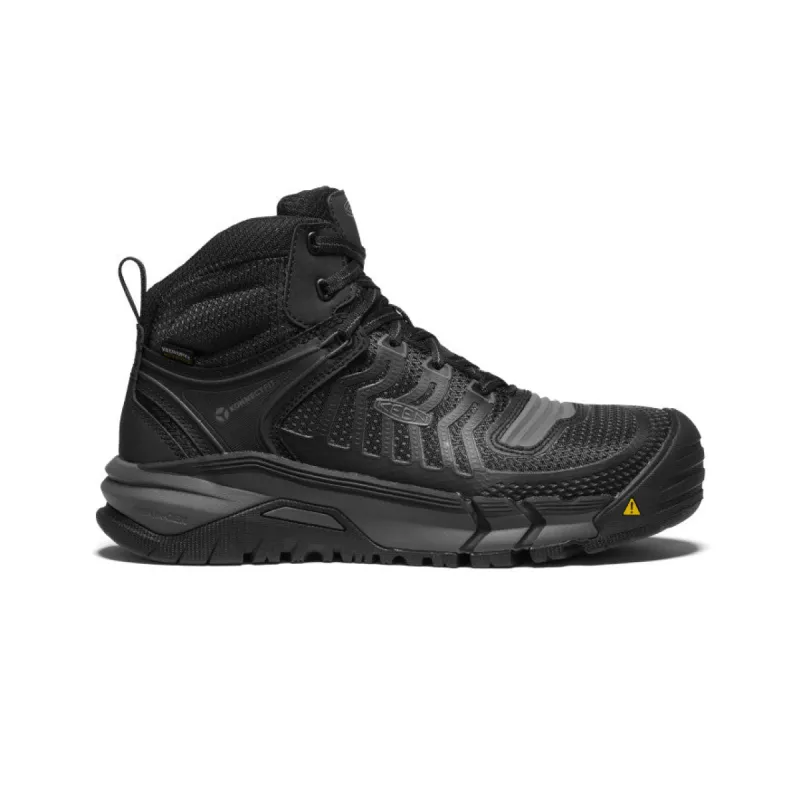 Men's Kansas City Waterproof Mid (Carbon Toe)  |  Black/Gun Metal sold by Keen