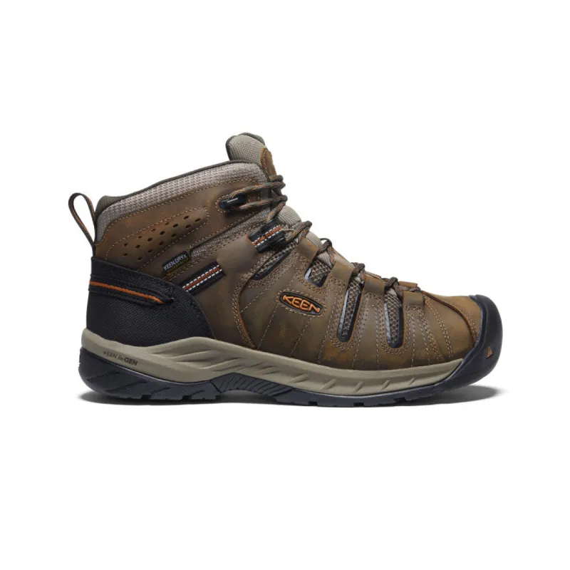 Men's Flint II Waterproof Mid (Soft Toe)  |  Black Olive/Brindle sold by Keen