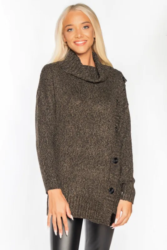 Turtleneck Tunic with Buttons sold by Eclipse