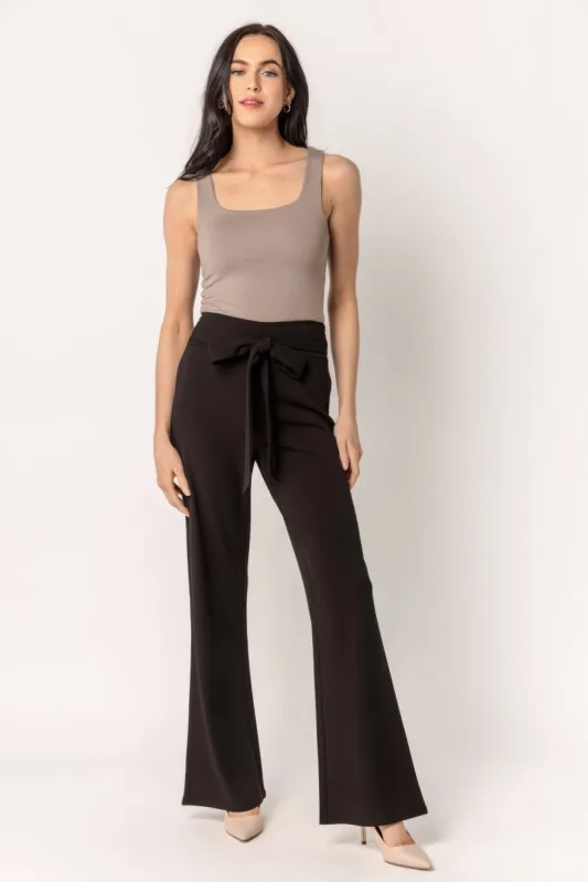Scuba Crepe Pant with Tie-Belt sold by Eclipse