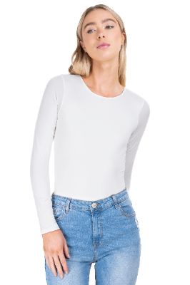 Bodysuit liso manga larga cuello redondo sold by Shasa