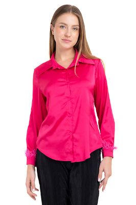 Camisa satinada lisa sold by Shasa
