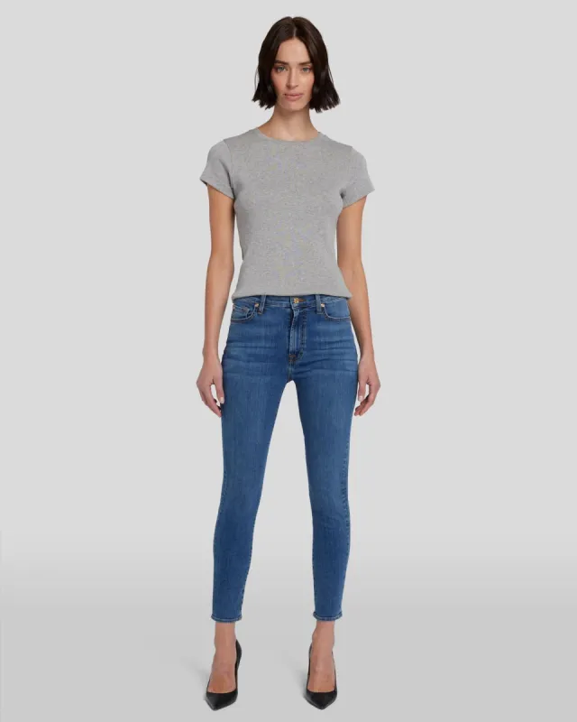 High Waist Ankle Skinny in Meisa sold by 7 For All Mankind