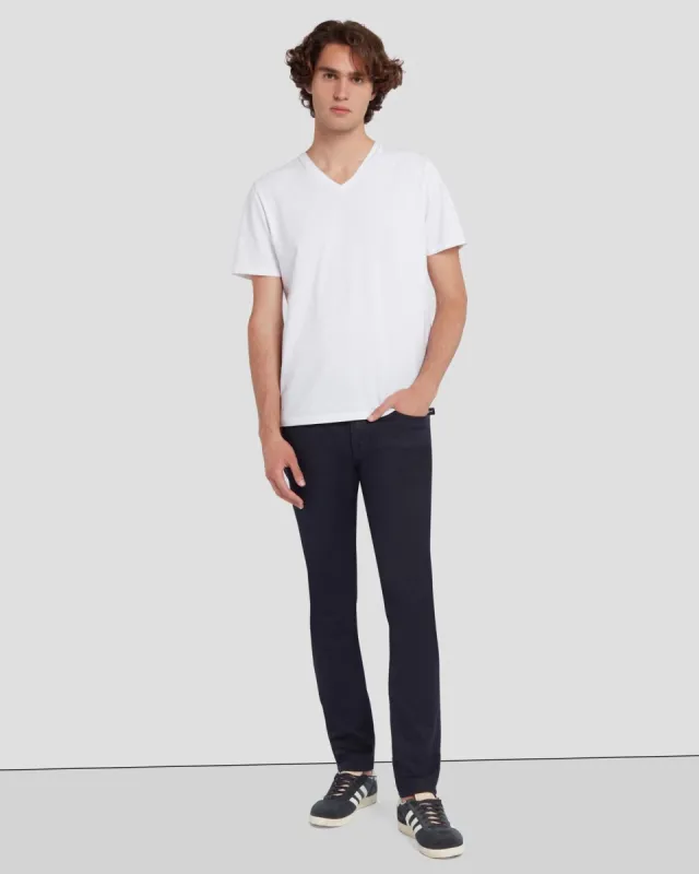 Slimmy Tapered in Coated Navy sold by 7 For All Mankind