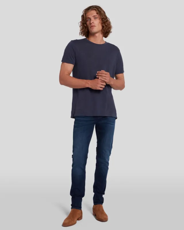 Luxe Performance Plus Slimmy Tapered In Deep Blue sold by 7 For All Mankind