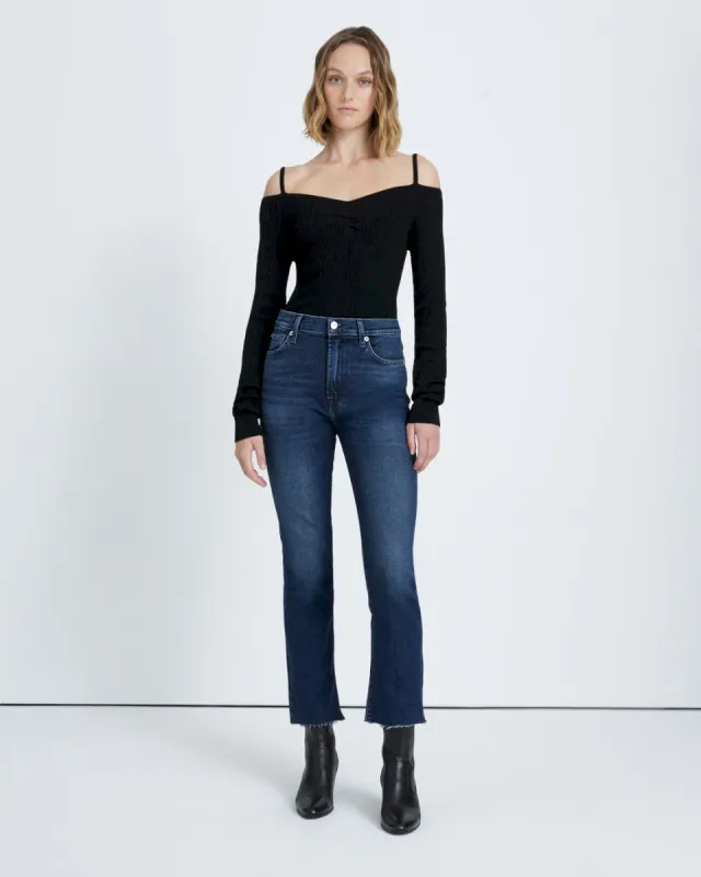 Luxe Vintage High Waist Slim Kick in Blueland sold by 7 For All Mankind