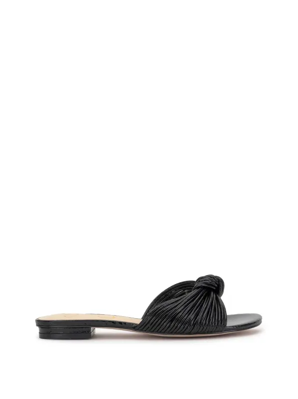 Dydra Knotted Flat Sandal in Black sold by Jessica Simpson