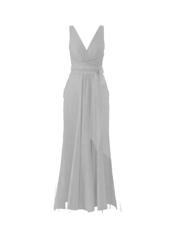 Bodice(Justine), Skirt(Justine),Belt(Sash), platinum sold by Amsale