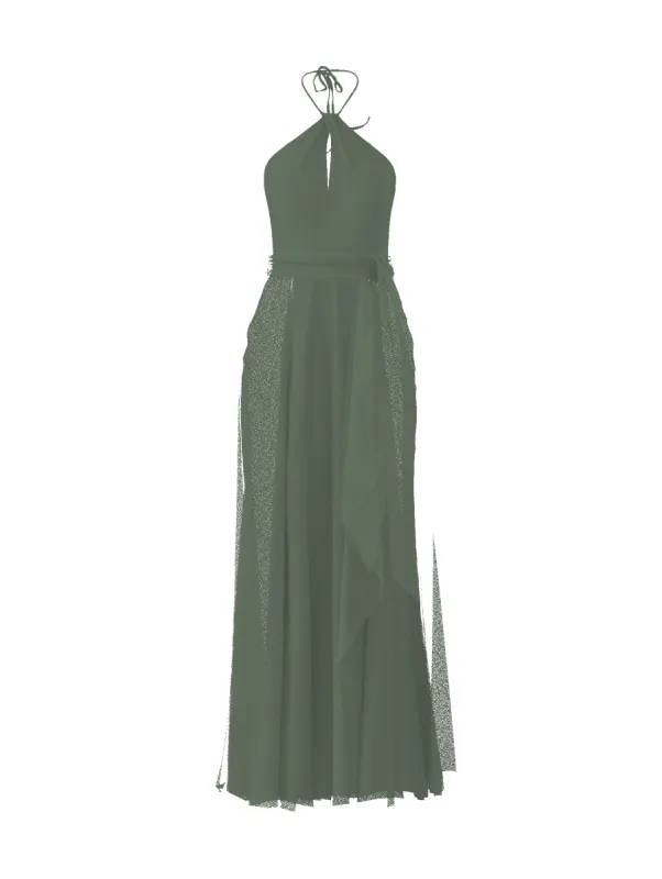 Bodice(Colby), Skirt(Jaycie),Belt(Sash), olive sold by Amsale