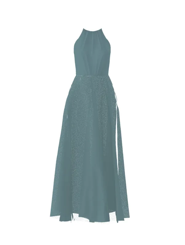 Bodice(Kyra), Skirt(Cerisa), teal sold by Amsale
