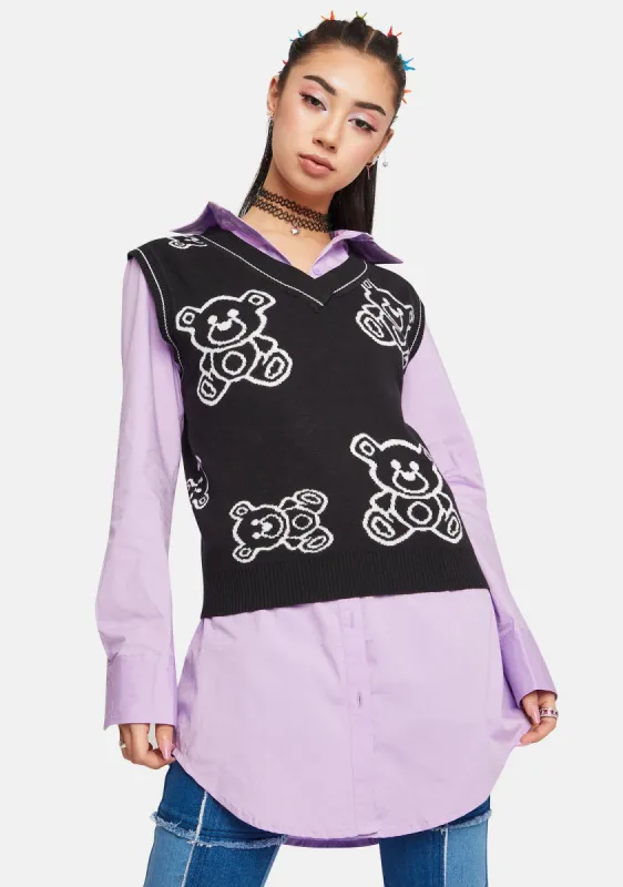 Night Hug Me Sweater Vest sold by Dolls Kill
