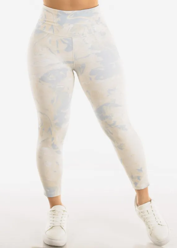 High Waisted Printed Activewear Leggings Butter sold by Moda
