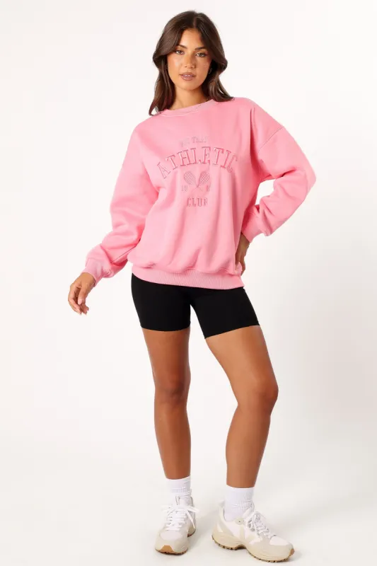 Cora Athletic Sweatshirt - Pink sold by Petal & Pup
