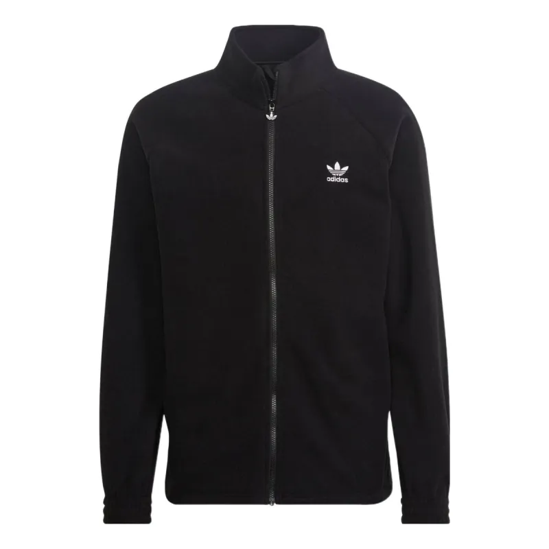 adidas originals Adicolor Classics Trefoil Teddy Fleece Jacket 'Black' HK7295 sold by KicksCrew