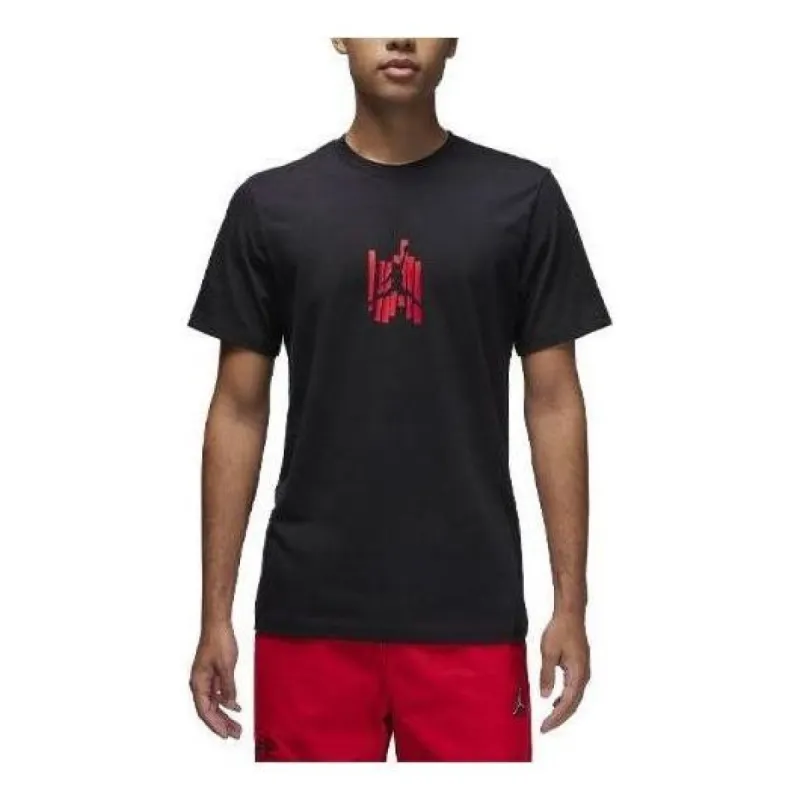 Air Jordan Brand Graphic T-Shirt 'Black Red' FD7025-010 sold by KicksCrew