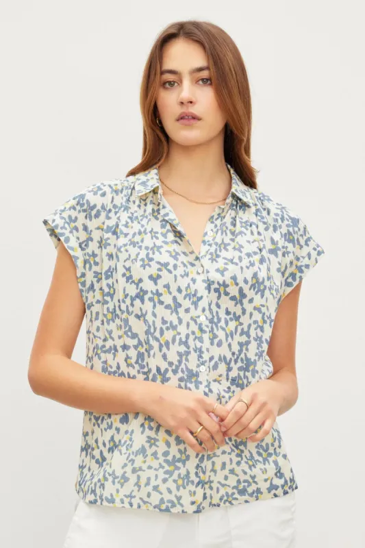 Paulette Button Up Top sold by Hills Dry Goods