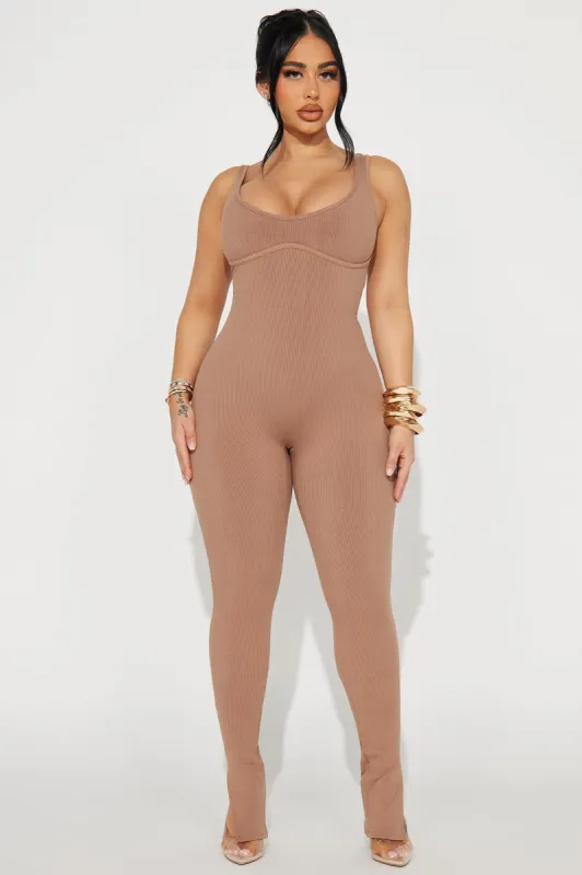 Libby Snatched Jumpsuit - Nude sold by Fashion Nova