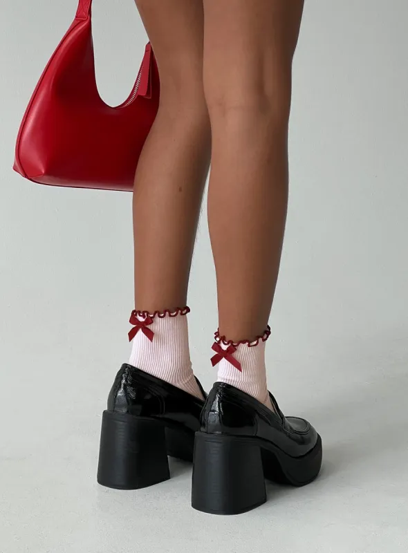 Lanter Socks Pink / Red sold by Princess Polly
