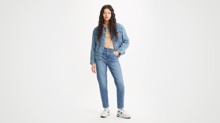 Levi's Jean Mom Taille Haute - Femme - Bleu / Medium Indigo Worn In - 28X29 sold by Levi's