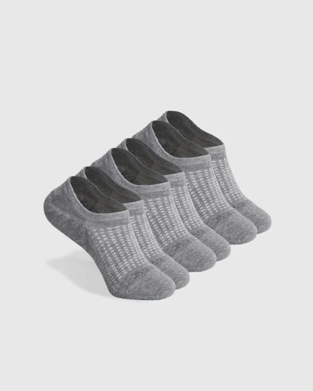 Heather Gray Active No Show Socks 3-Pack sold by True Classic