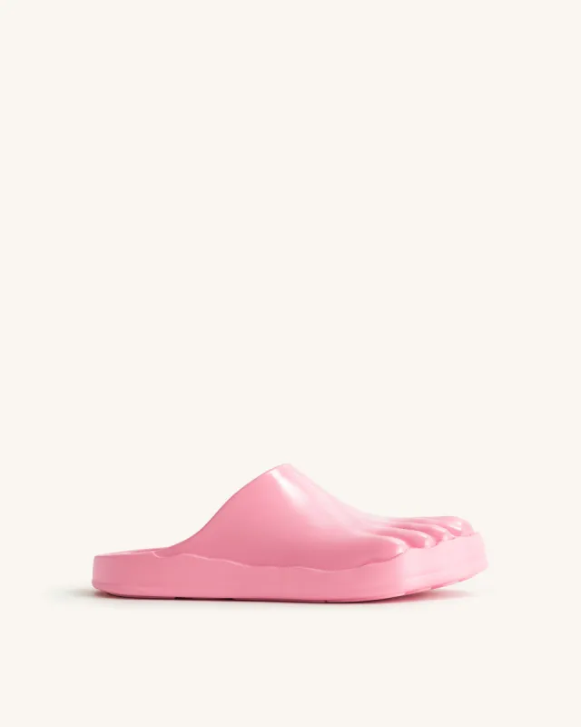 Hayley Toe Model Flat Mules - Pink sold by JW PEI