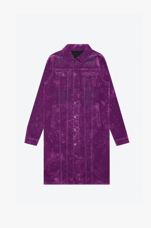 "NOCTURNE" SUEDE TRENCH COAT PURPLE sold by valabasas