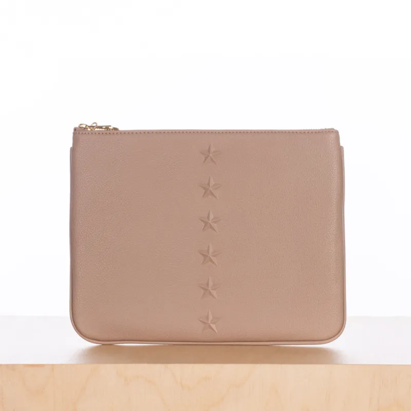 Star Editor's Pouch - Taupe Pebble sold by ELA