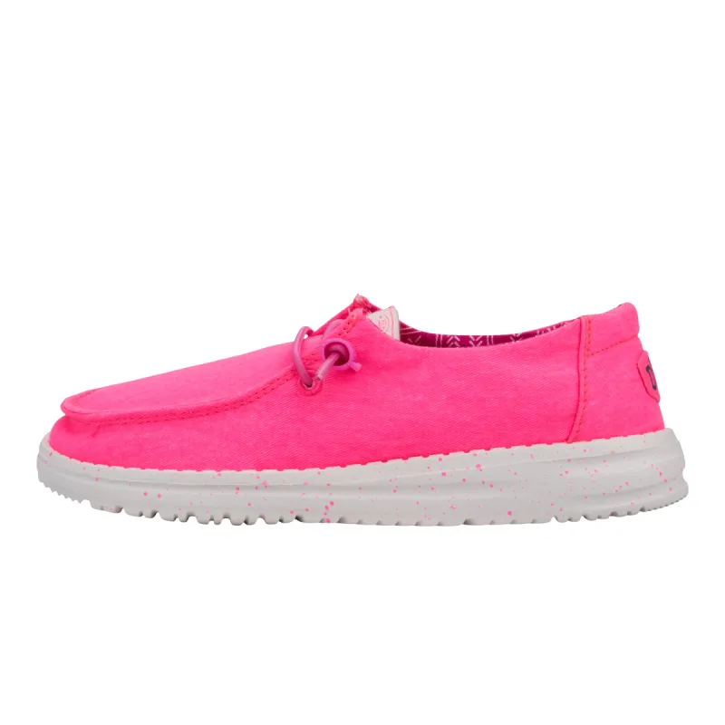 Wendy Youth Stretch Canvas - Neon Pink sold by Hey Dude