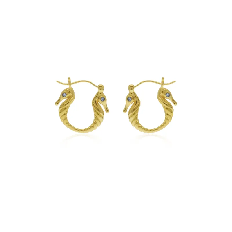 Hoop Earring Sea Horse Collection Gold 18K sold by Love Anchor