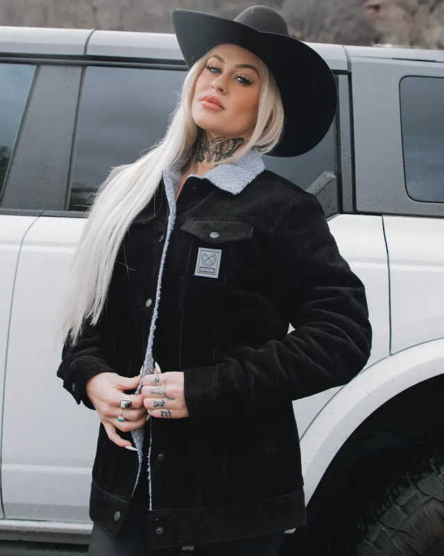 Women's Six Shooter Corduroy Sherpa Lined Jacket sold by Dixxon