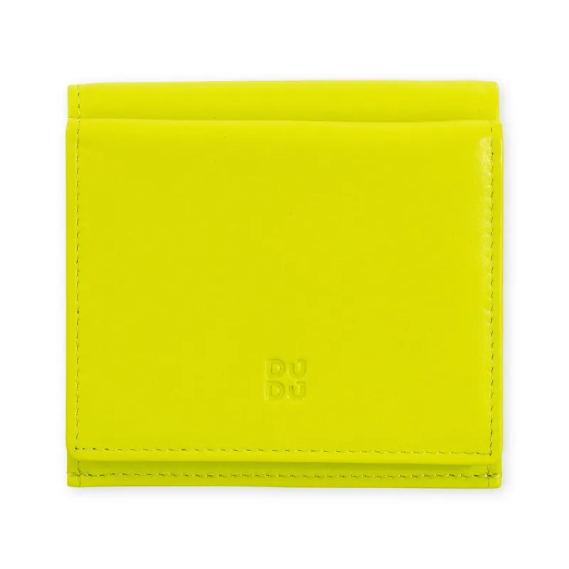 Flavio Leather Snap Wallet - Lime sold by Moma