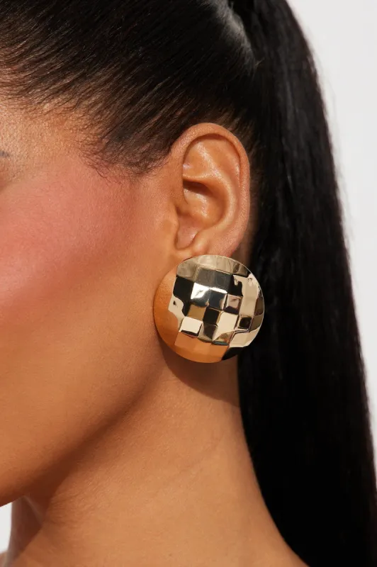 Meet Me At The Disco Earrings - Gold sold by Fashion Nova