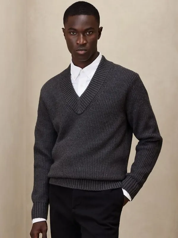 Franco Italian Merino Ribbed Sweater sold by Banana Republic